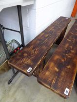 Burnt pine garden bench