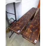 Burnt pine garden bench