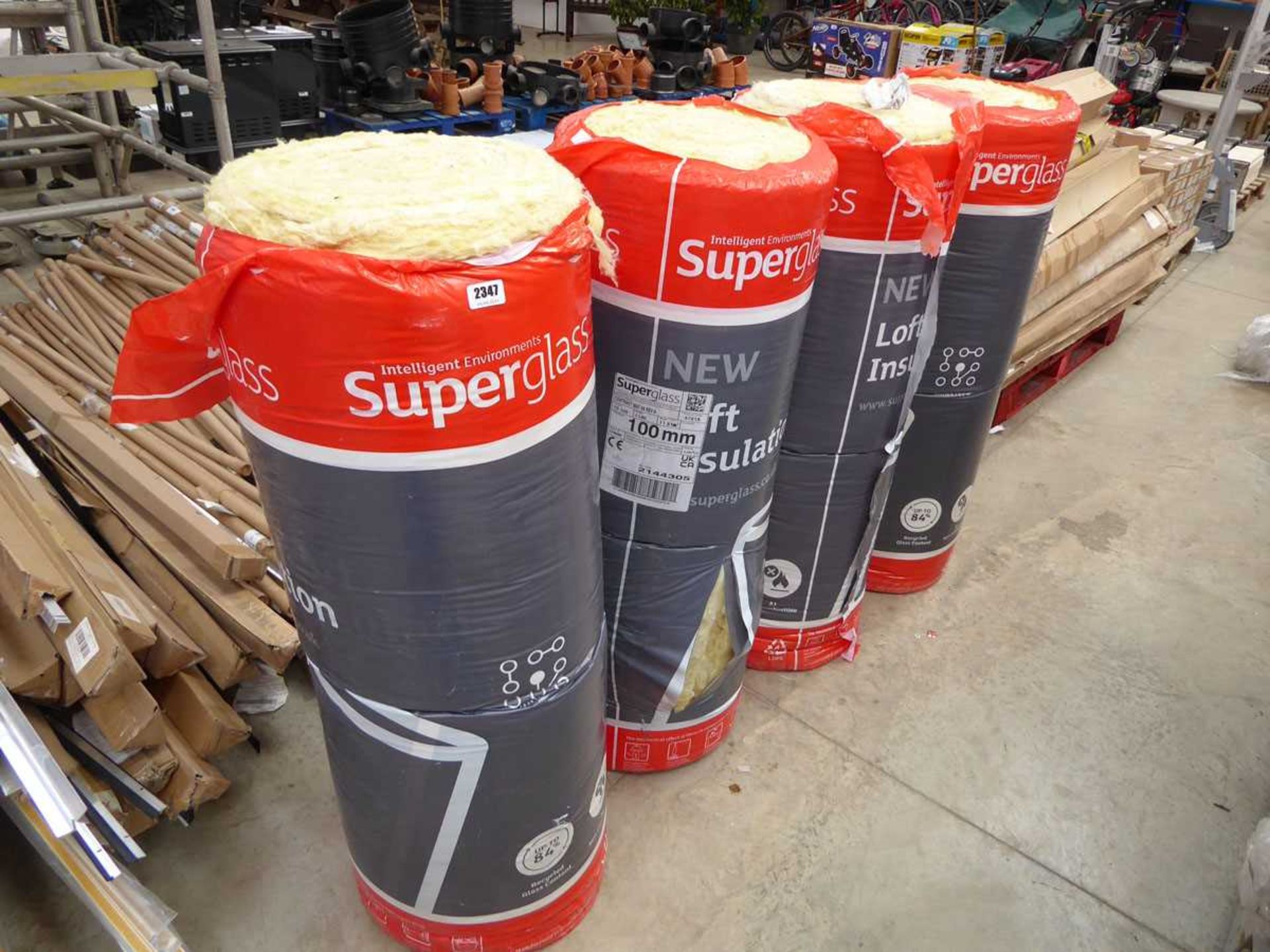4 rolls of 150mm. loft insulation