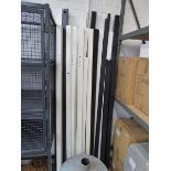 Large quantity of upright wooden posts