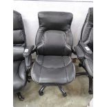 +VAT Dormeo black leatherette office armchair on 5 star base