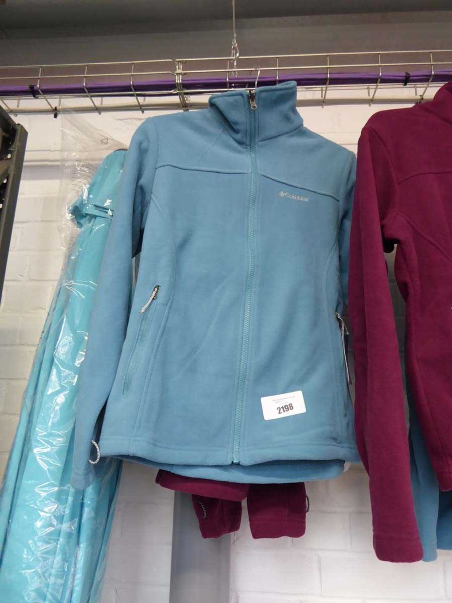 +VAT 1 blue and 1 purple Columbia full zip fleece (size S)