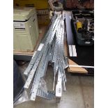 +VAT Large quantity of mixed size galvanised straps in mixed styles