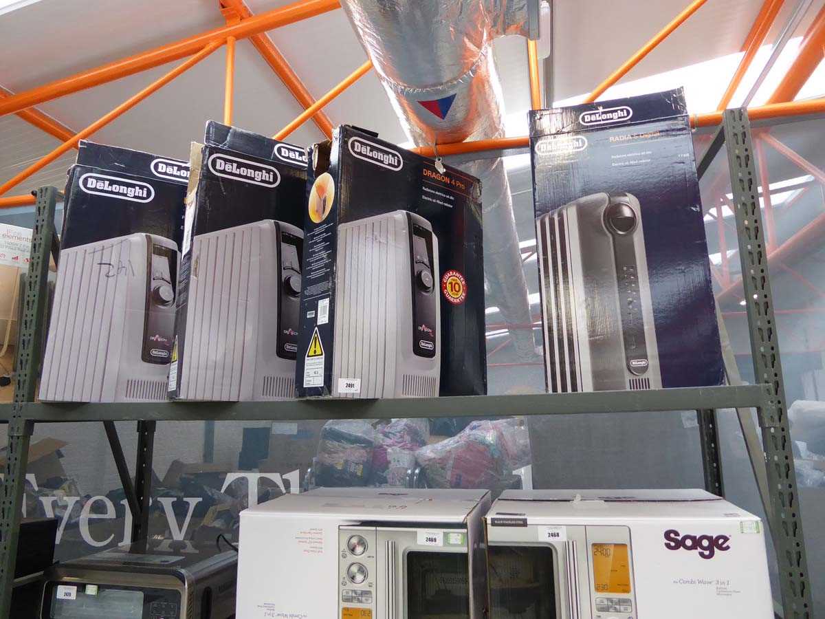 +VAT 3 De'Longhi Dragon 4 Pro electric oil filled radiators with De'Longhi Radia S digital