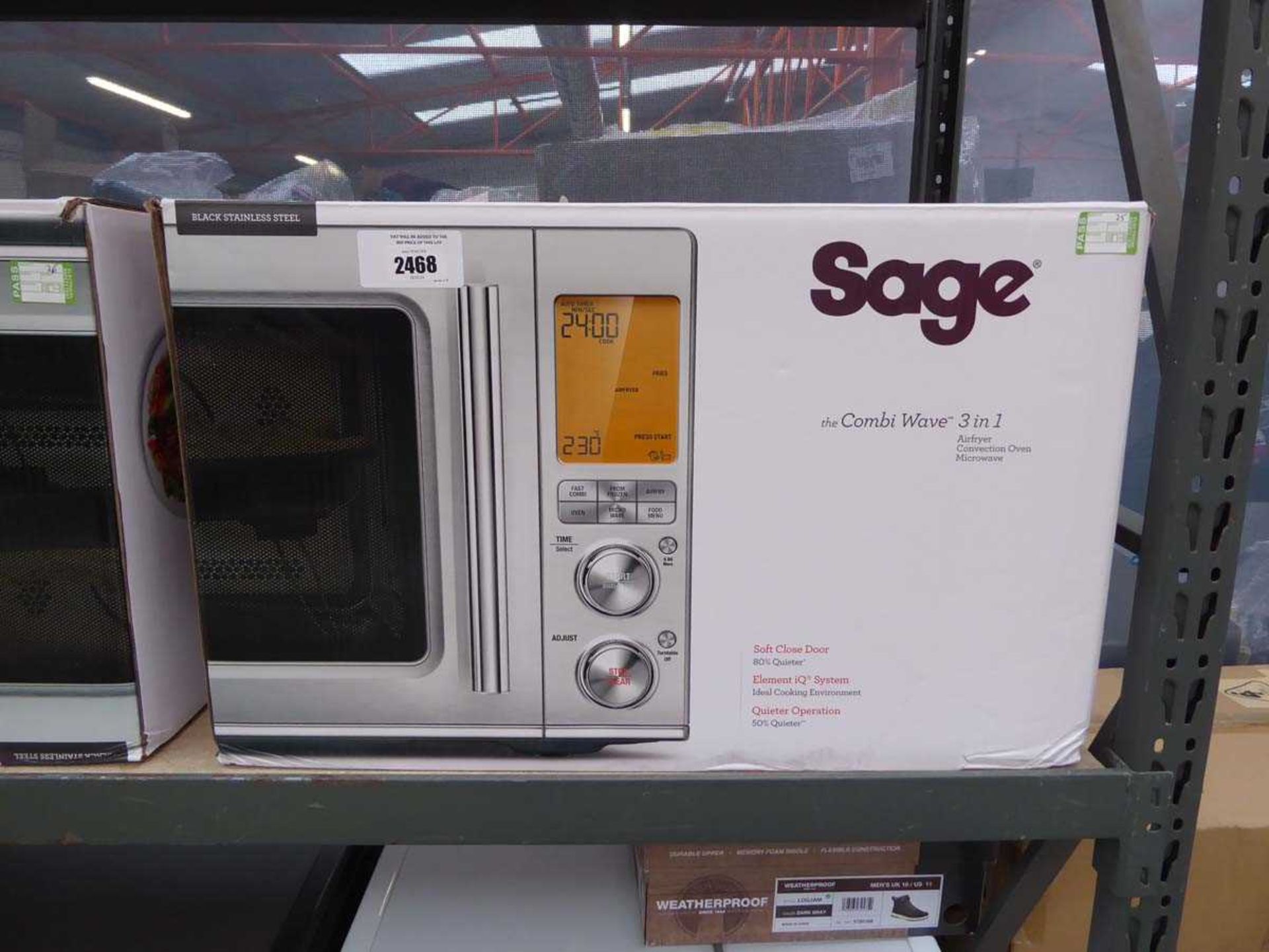 +VAT Boxed Sage the Combiwave 3 in 1 air fryer, convection oven and microwave in black stainless