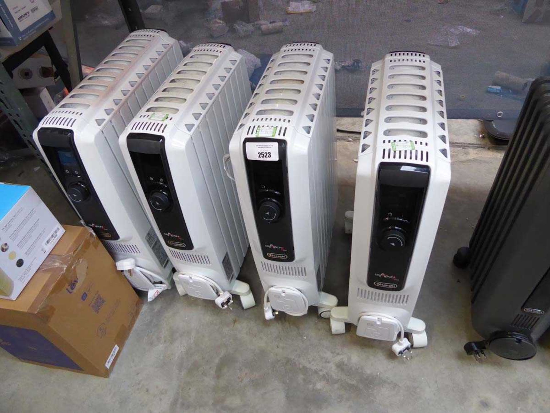 +VAT 4 De'Longhi electric oil filled radiators, unboxed
