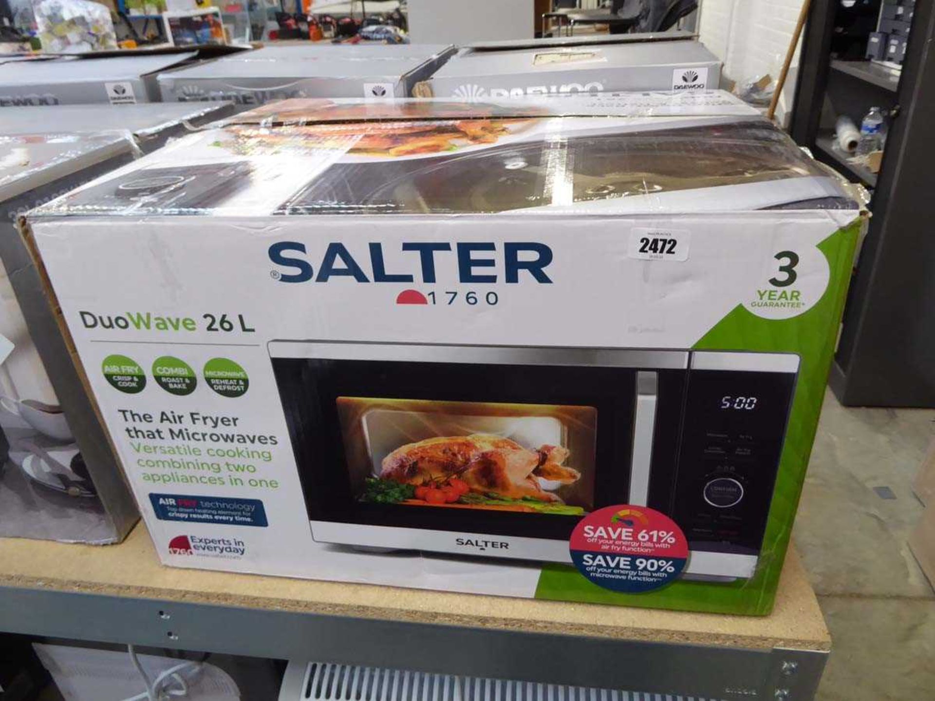 Boxed Salter 26L DuoWave air fryer/ microwave