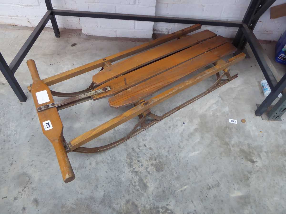 Wooden vintage sledge