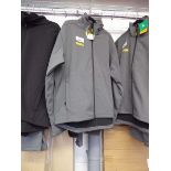 +VAT 2 DeWalt full zip waterproof work jackets in grey (size XL)