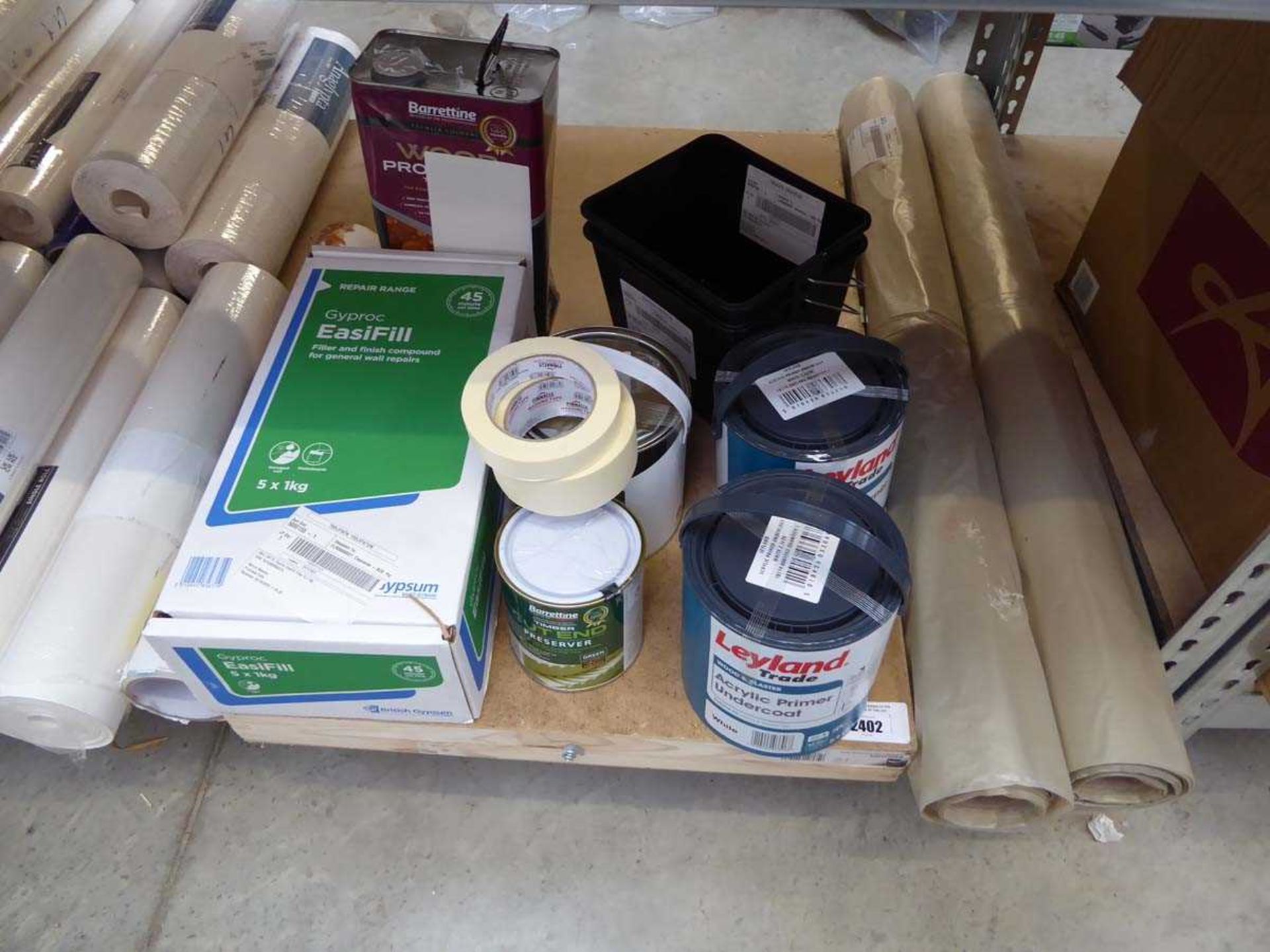 +VAT Quantity of mixed decorating related items, to include 2 Pinnacle carpet protection films,