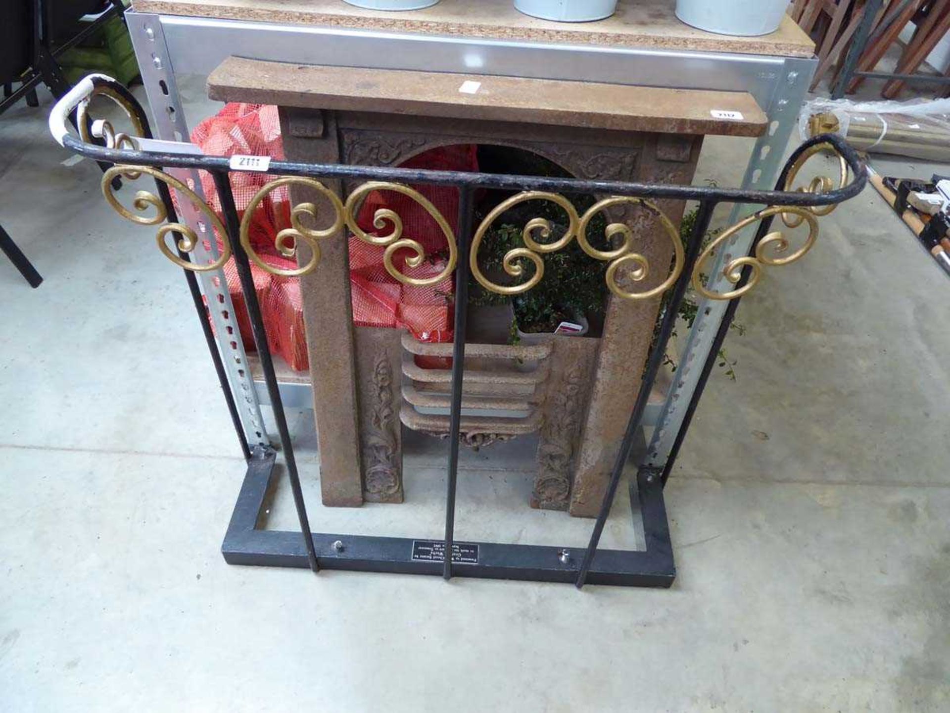 Wrought iron decorative metal rail