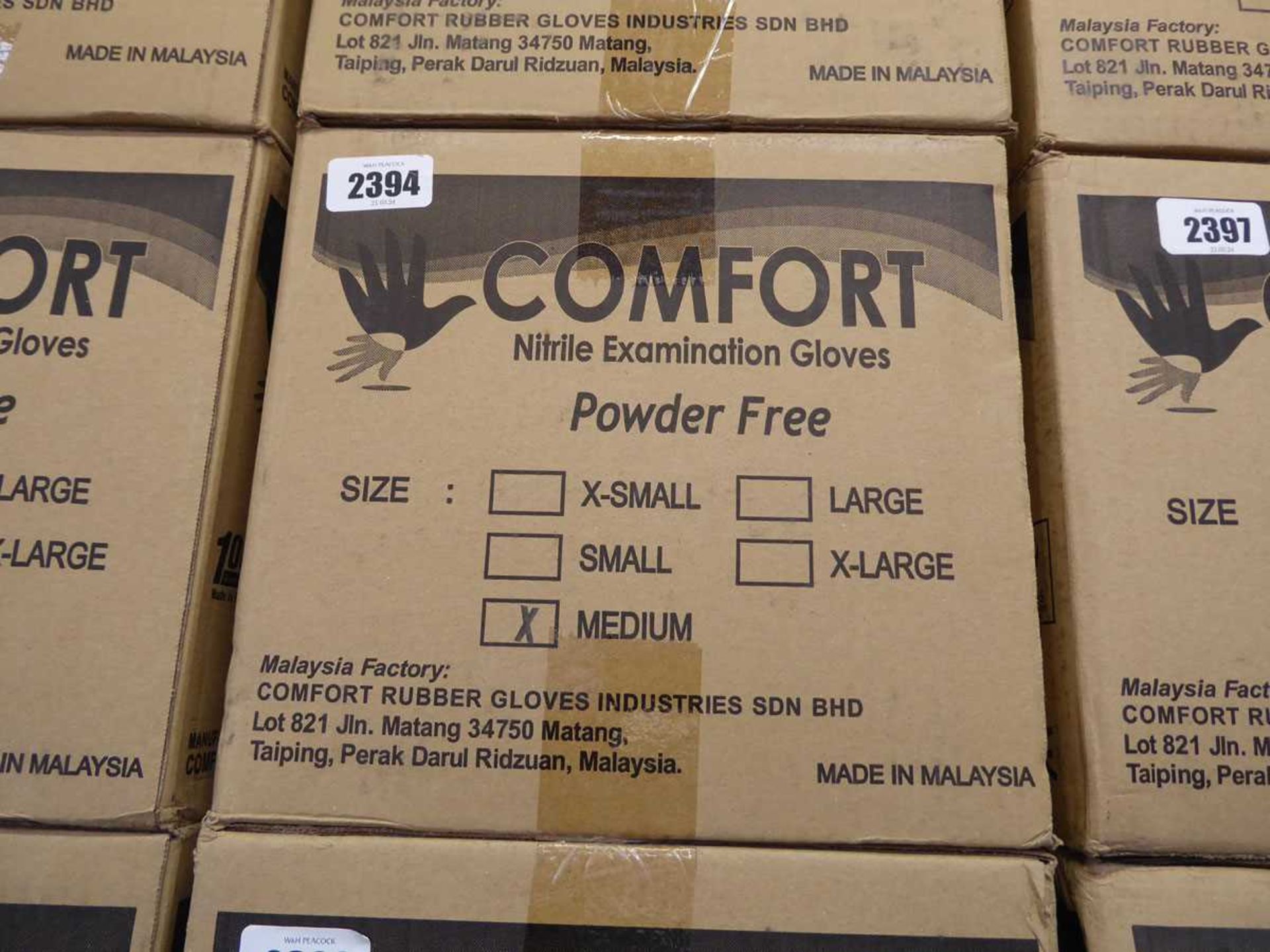 2 boxes containing 20 packs of 100 Comfort powder free nitrile examination gloves (size M) - Image 2 of 2
