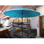 Blue wind up 2.5m garden parasol