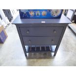 Blue wooden 2 drawer vanity unit