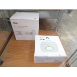 +VAT Boxed Tado Smart radiator thermostat, together with a Google Nest Protect smoke and carbon