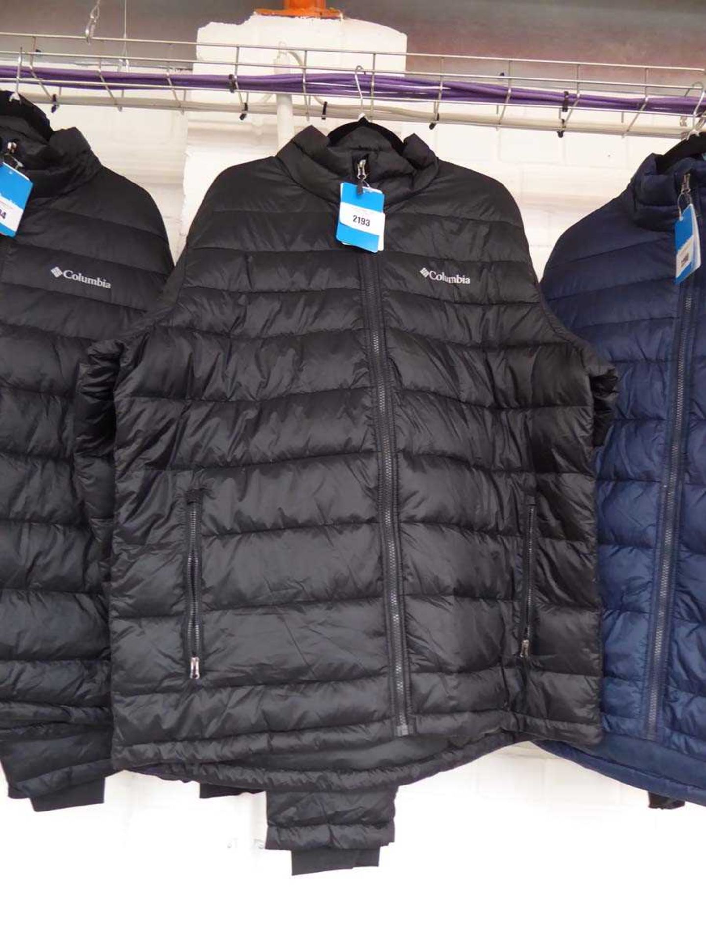 +VAT 2 Columbia full zip black puffer jackets (size XL)