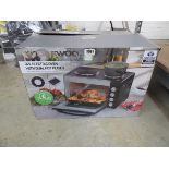 Boxed Daewoo 32L electric oven with dual hot plates