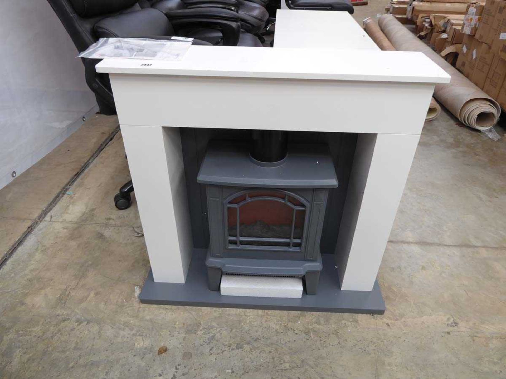 Warmlite compact electric stove fire suite