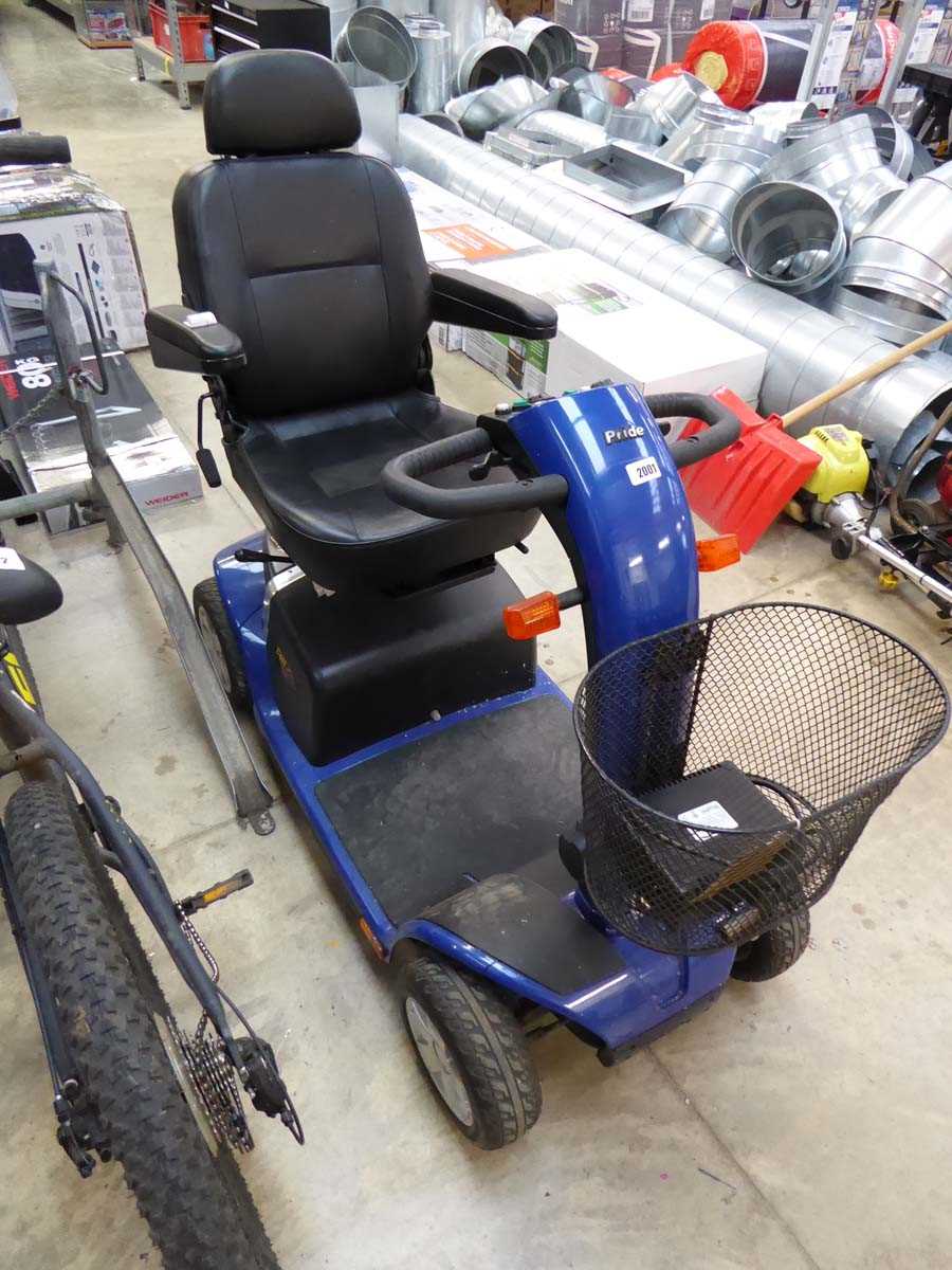 Colt Pride blue mobility scooter with key and charger - Image 3 of 6