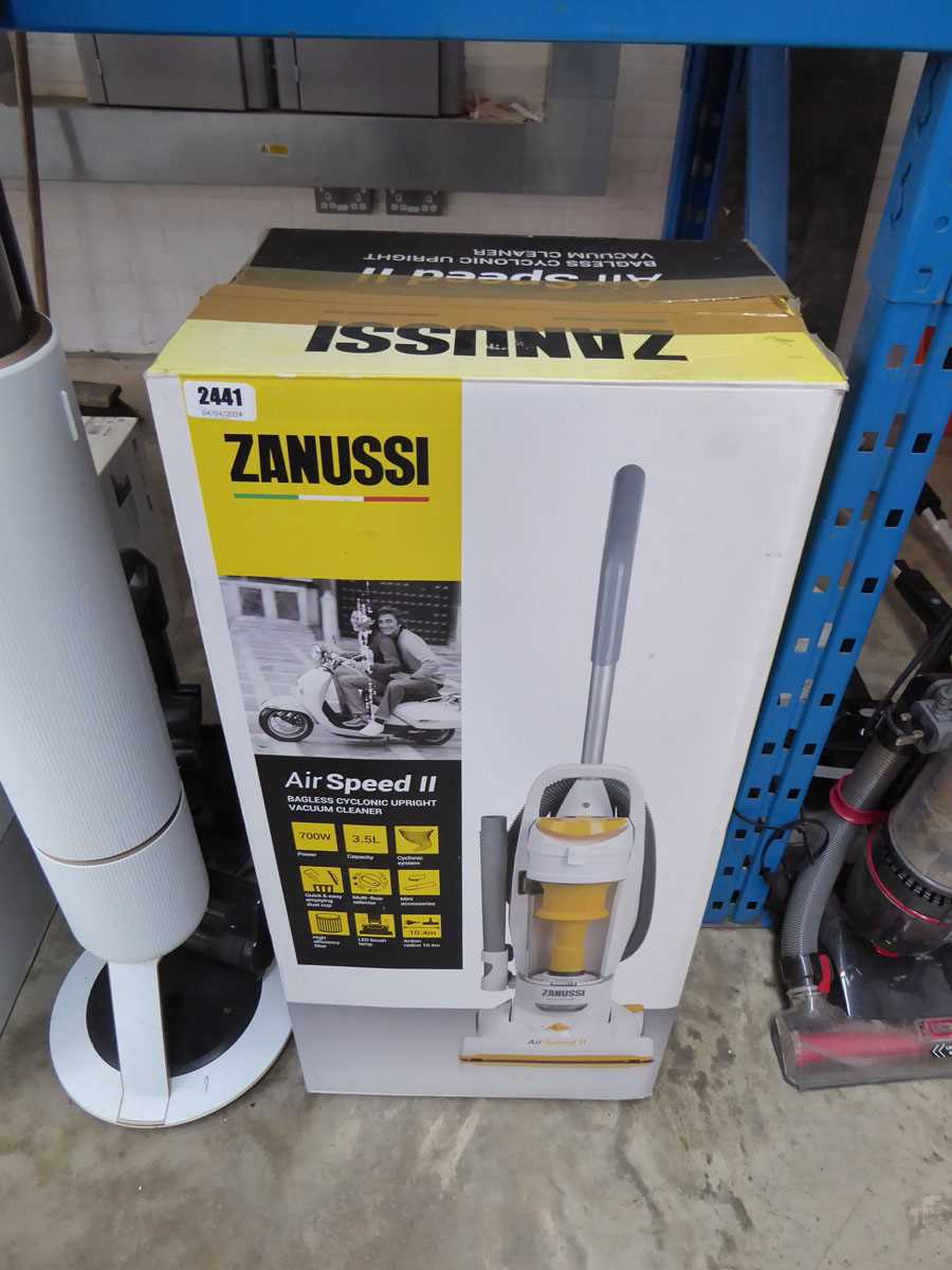 Boxed Zanussi Air Speed bagless cyclonic upright vacuum cleaner