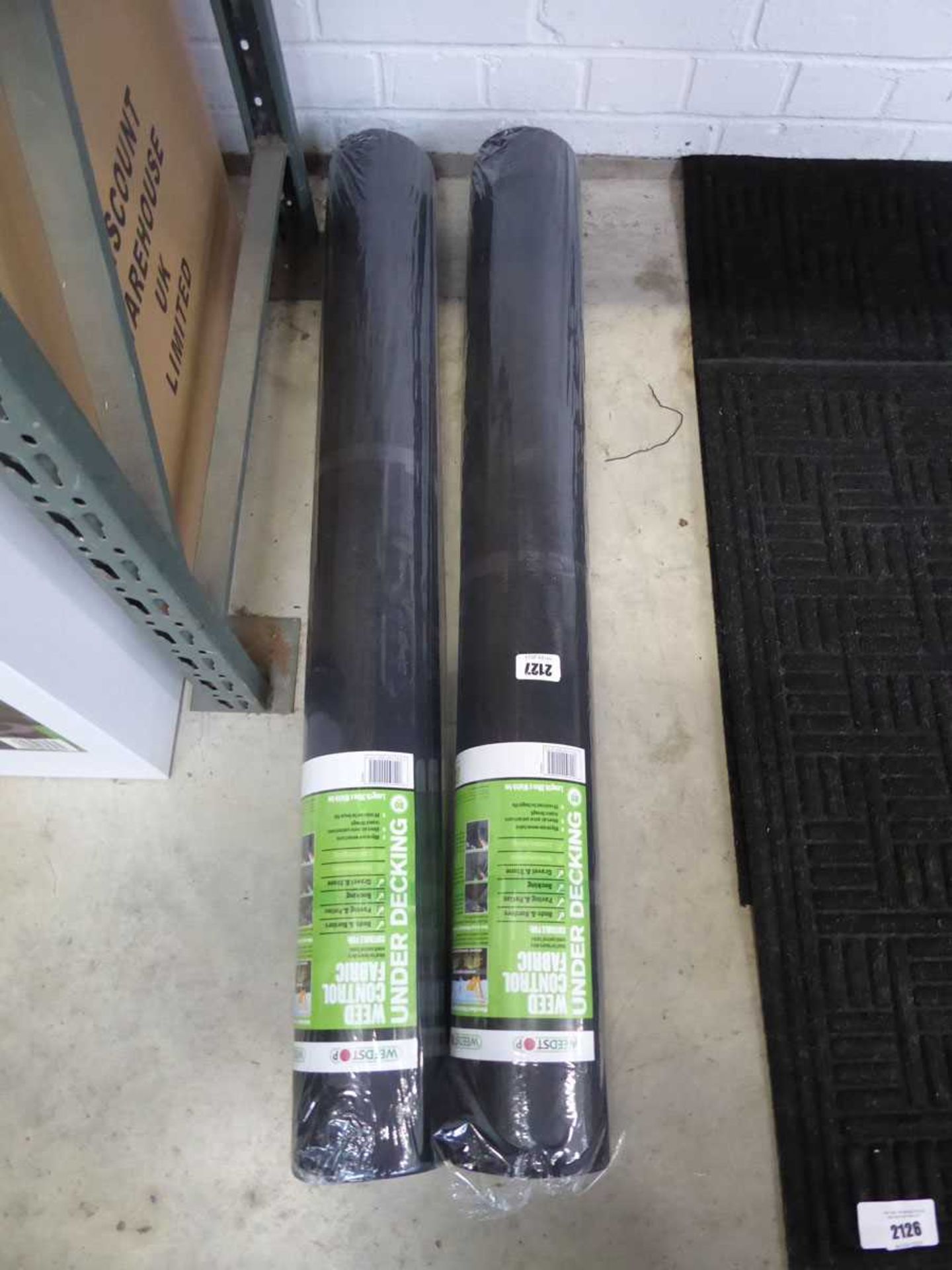 2 rolls of 30m x 1m weed control fabric