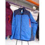 +VAT Columbia full zip 2 tone blue rain jacket (size M) with Columbia full zip purple fleece (size