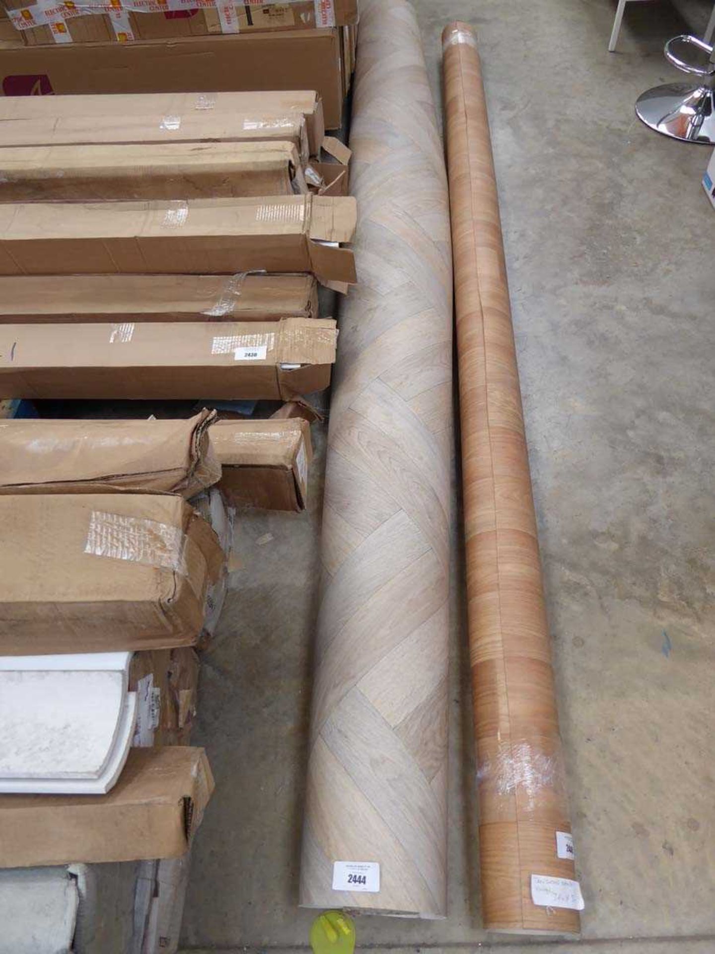 +VAT 3.2 x 3m roll of light Herring Bone wood plank vinyl flooring