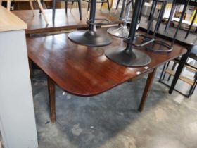 Mahogany drop leaf dining table (with protector)