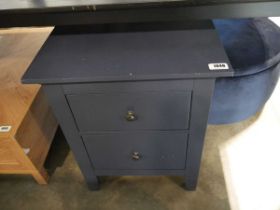 Modern navy 2 drawer night stand