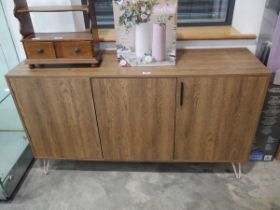 Modern 3 door sideboard on hairpin legs