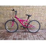 Ladies Cosmos mountain bike in pink