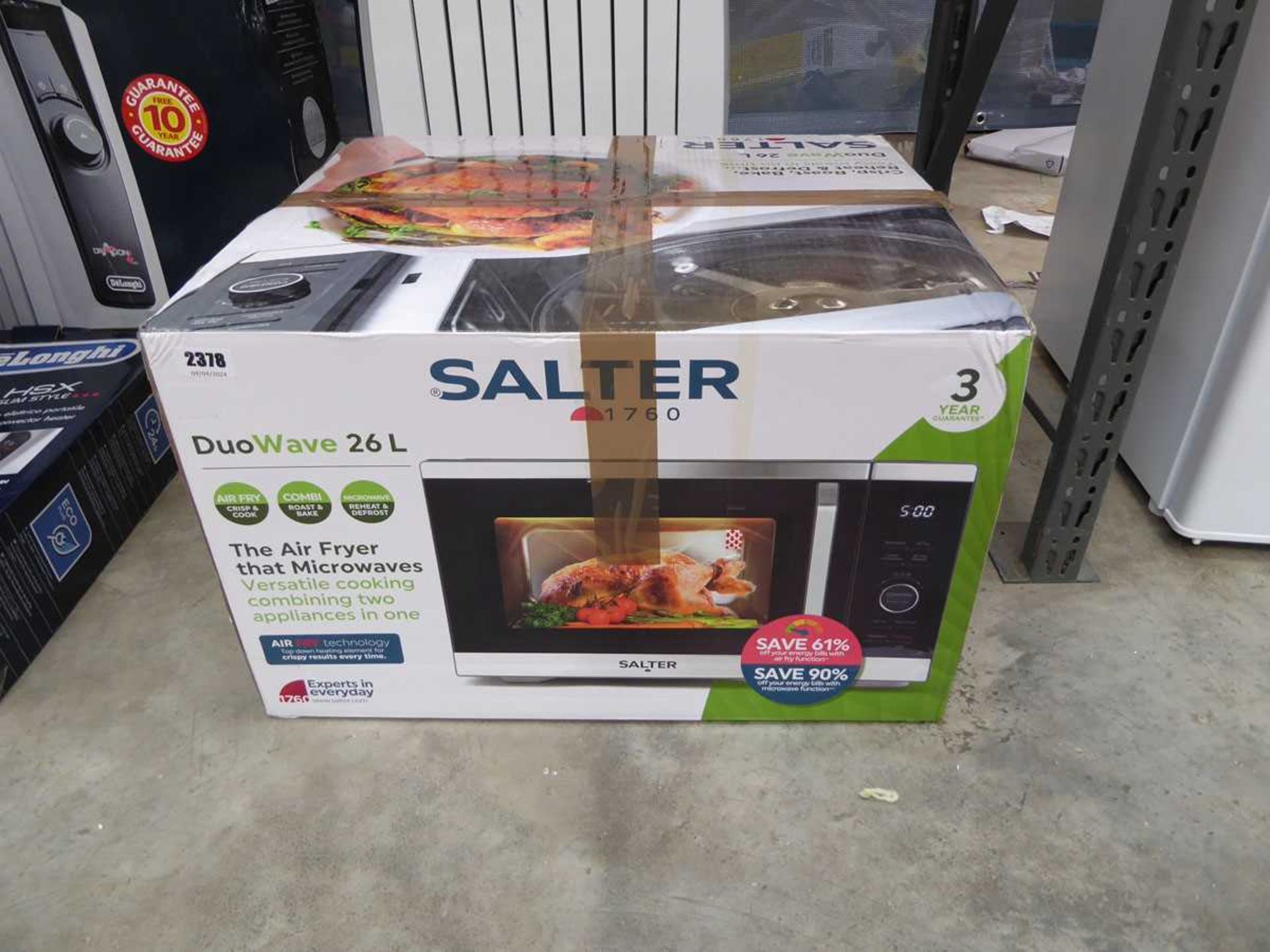 Boxed Salter DuoWave 26L air fryer/ microwave