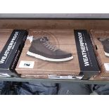 +VAT Boxed pair of Weatherproof Log Jam mens trainers in grey (size 10)
