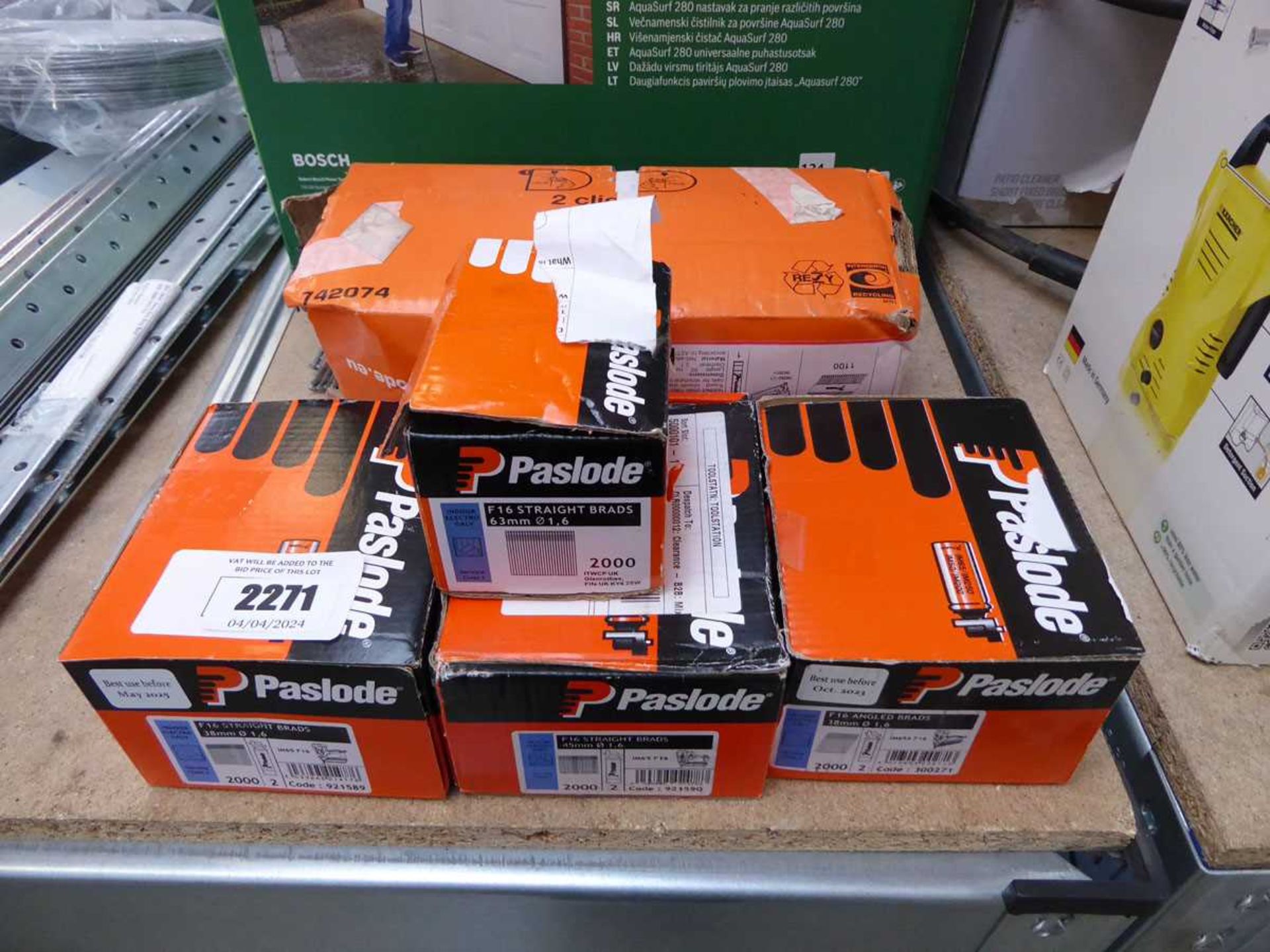 +VAT 5 boxes of mixed size Paslode nails