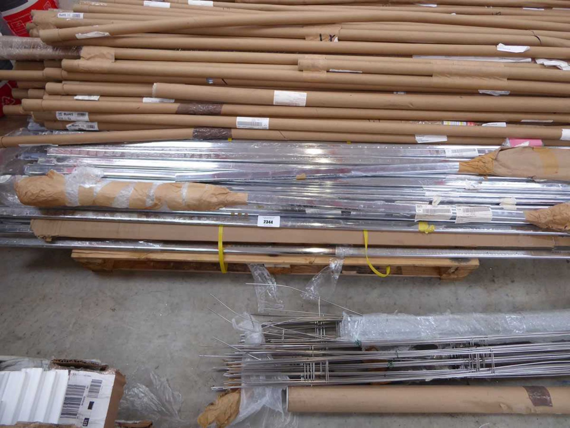 +VAT Half pallet of chrome rail bars