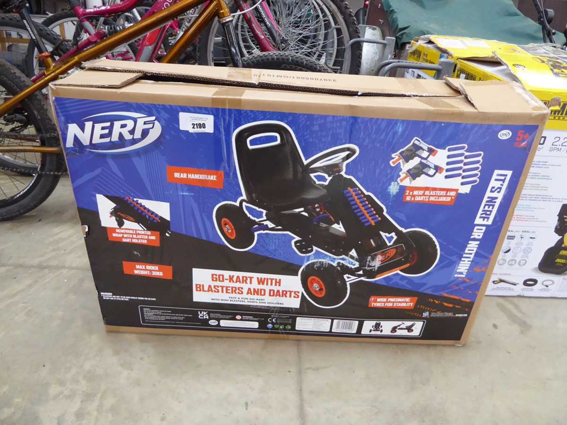 +VAT Nerf childs 4 wheel pedal cart (boxed)