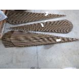 2 180 x 90cm expanding fan willow trellis panels