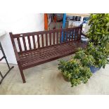 Wooden slatted 4 seater garden bench