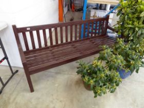 Wooden slatted 4 seater garden bench