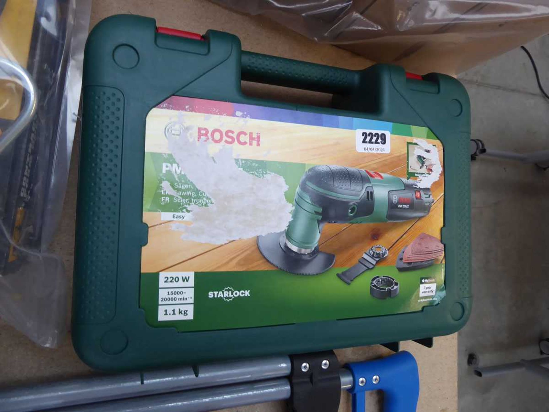 Cased Bosch cordless multi tool