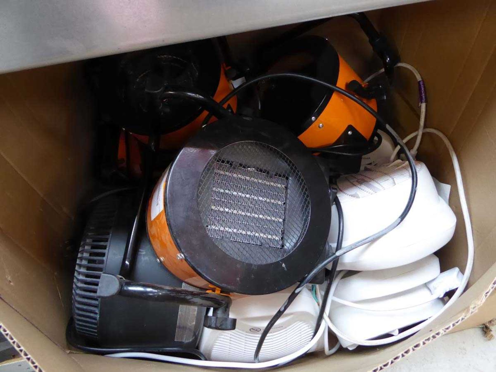 +VAT Box containing a large quantity of unboxed heaters in mixed styles