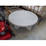 Large stone grey, stone effect garden coffee table