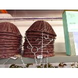 10 brown rattan 35cm hanging baskets