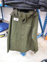 +VAT Berghaus waterproof full zip jacket in green (size L)