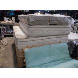 Large divan style bed base, together with 4 various mattresses Mattresses and bed base require
