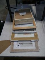 Stack of various sized photo frames