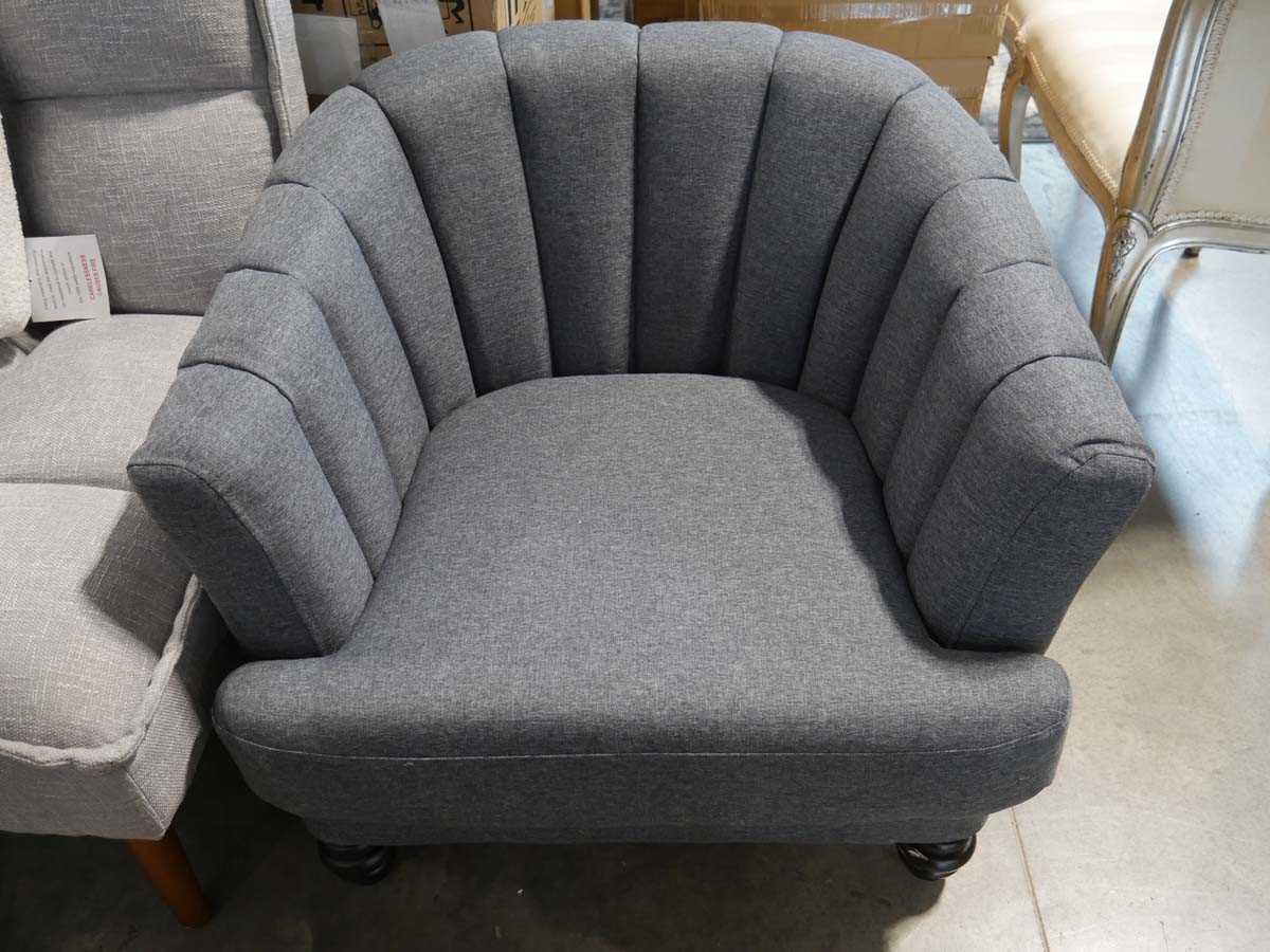 +VAT Modern charcoal upholstered easy chair