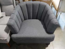 +VAT Modern charcoal upholstered easy chair