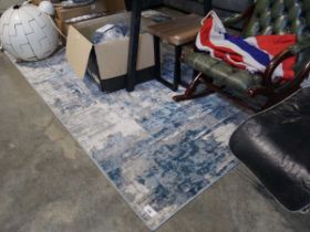 +VAT Large blue, beige and grey mottled area rug