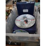 +VAT Clear crate containing collectable Coalport aviation plates